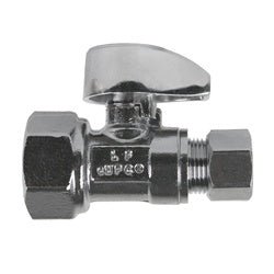 746536MH Straight Supply Stop, 3/8 - in FIP x 3/8 - in Compression, Brass Body, Chrome - Plated - GetHydraulics.com