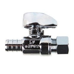 746538MH Straight Supply Stop, 1/2 - in PEX x 3/8 - in Compression, Brass Body, Chrome - Plated - GetHydraulics.com