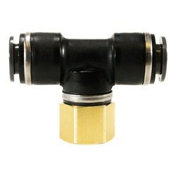 770402C D.O.T. Female Branch Tee, 1/4 - in Push - to - Connect x 1/4 - in Push - to - Connect x 1/8 - in Female NPT, Composite - GetHydraulics.com