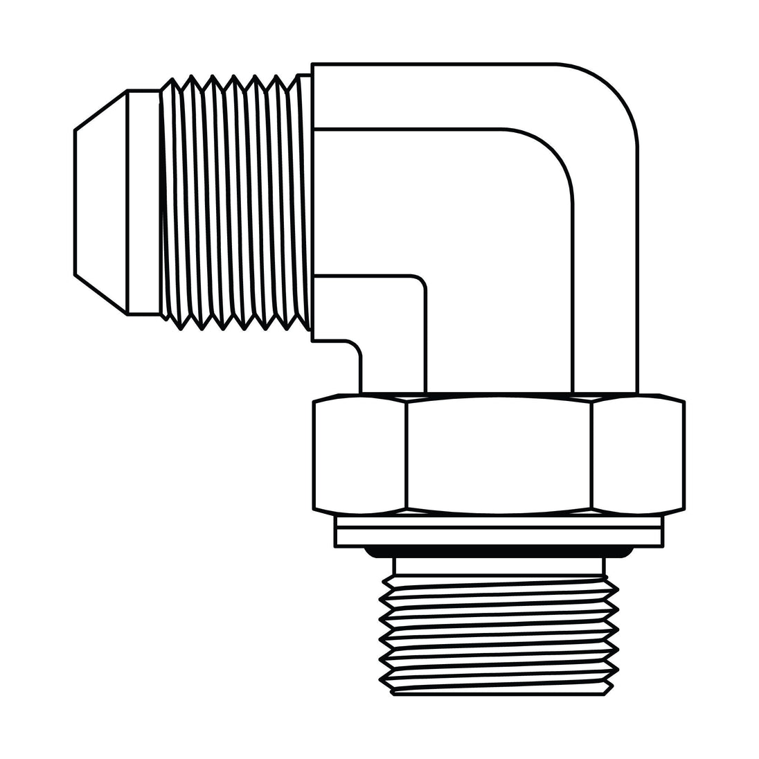 7801 - 06 - 18 JIC to Metric Elbow 90 - GetHydraulics.com