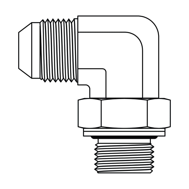 7801 - 16 - 27 JIC to Metric Elbow 90 - GetHydraulics.com