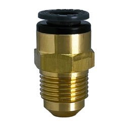 780404 D.O.T. Straight SAE Flare Adapter, 1/4 - in Push - to - Connect x 1/4 - in Male Flared, Composite Body - GetHydraulics.com