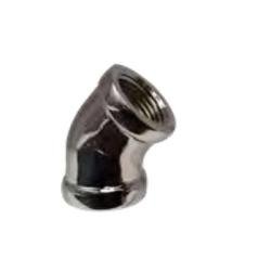 81107 - 04 45 deg Elbow, 1/4 in 1/4 in, Bronze, Chrome - Plated - GetHydraulics.com