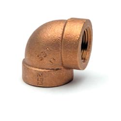 82105 - 1608 90 deg Reducing Elbow, 1 in FPT x 1/2 in FPT, Bronze - GetHydraulics.com