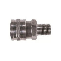 86031SS Quick Disconnect Straight Through Coupler, 3/8 in, MPT - GetHydraulics.com