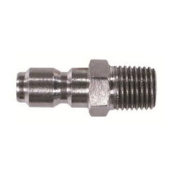 86041SS Quick Disconnect Straight Through Plug, 3/8 in, MPT - GetHydraulics.com