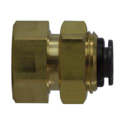 860806C D.O.T. Female Bulkhead Connector, 1/2 - in Push - to - Connect x 3/8 - in Female NPT, Composite - GetHydraulics.com