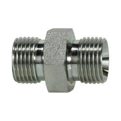 9022 - 12 - 04 Hex Nipple, 3/4 - in Male BSPP x 1/4 - in Male BSPP, Steel - GetHydraulics.com