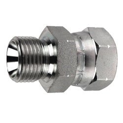 9024 - 04 - 06 Swivel Adapter, 1/4 - in Male BSPP x 3/8 - in Female BSPP Swivel, Steel - GetHydraulics.com