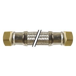 924124 Washing Machine Connector, 24 - in L, Stainless Steel Braid, Heavy Duty Brass Inserts - GetHydraulics.com