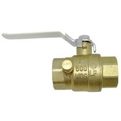 941153LFD Ball Valve with Drain, 1/2 in Nominal, FIP x FIP, 600 psi WOG Pressure - GetHydraulics.com