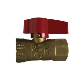 943313 2 - Piece Gas Ball Valve, 3/4 in Nominal, FIP x FIP, 125 psi Pressure, Brass Body - GetHydraulics.com