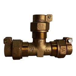 9641212LF Pack Joint Union Tee, 3/4 - in Pack Joint (CTS) x 3/4 - in Pack Joint (CTS) x 3/4 - in Pack Joint (CTS), Lead - Free Bronze - GetHydraulics.com