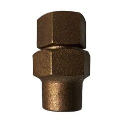 9661212FLLF Pack Joint Adapter, 3/4 - in FIP x 3/4 - in Flare, Lead - Free Bronze - GetHydraulics.com