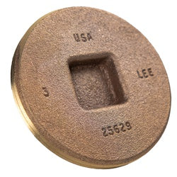 970307USA Countersunk Head Cleanout Plug, 2 in, Brass