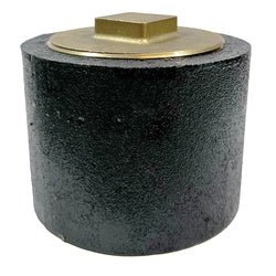 970804RH Raised Head Cleanout Plug, 4 x 3 - 1/2 in, Iron - GetHydraulics.com