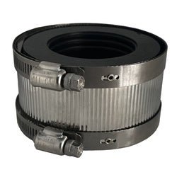 970822 Reducing No - Hub Coupling, 4 - in x 3 in, Rubber/Stainless Steel - GetHydraulics.com