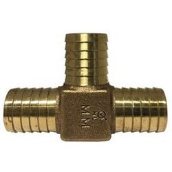 973967LF Insert Tee, 1 - 1/4 in Hose Barbed x 1 - 1/4 in Hose Barbed x 1 - 1/4 in Hose Barbed, Bronze - GetHydraulics.com