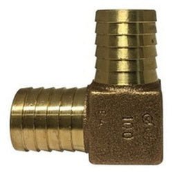 973975LF 90 deg Elbow, 3/4 in Hose Barbed x 3/4 in Hose Barbed, Bronze - GetHydraulics.com