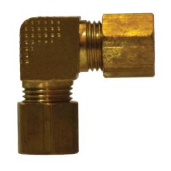 00065-02 90 deg Union Elbow, 1/8 in Compression x 1/8 in Compression, Brass