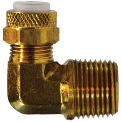 02669-0804 Elbow, 1/2 in Tube x 1/4 in Male NPTF, Brass