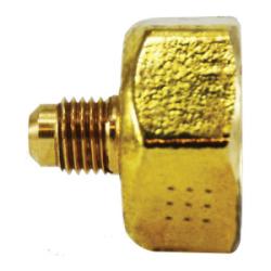 04030-1206 Cylinder Adapter, 3/4 in SAE 45 deg Male Flared x 3/8 in FIP, Brass