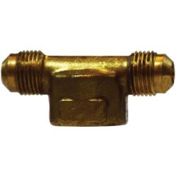 04058-060612 Branch Tee, 3/8 in SAE 45 deg Male Flared x 3/8 in SAE 45 deg Male Flared x 3/4 in FIP, Brass