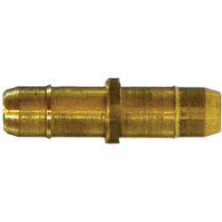 07062-02 Single Barb Mini Splicer, 1/4 in Tube OD x 1/4 in Tube OD, Brass