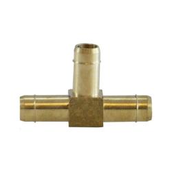 21151 Single Barb Union Tee, 1/4 in Tube OD x 1/4 in Tube OD x 1/4 in Tube OD, Brass