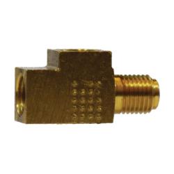08632 Towed Trailer Brake Tee, 3/16 in Inverted Flared x 1/4 in Inverted Flared x 3/16 in, Brass