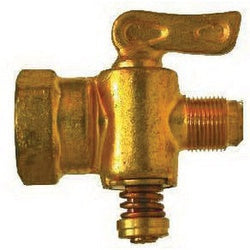 09205-0908 Shut-Off Cock, 9/16 x 1/2 in Nominal Pipe, Flared x FIP, Brass Body
