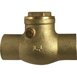 940362LF Swing Check Valve, 1/2 in Nominal, Sweat x Sweat, Cast Brass Body, Import