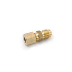 700094-0404 Adapter, 1/4 in Compression x 1/4 in Flare, Brass