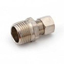 700668-0606 Connector, 3/8 in Compression x 3/8 in Male NPTF, Lead-Free Brass, Chrome-Plated