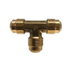 704044-08 Union Tee, 1/2-in 45-deg Flared x 1/2-in 45-deg Flared x 1/2-in 45-deg Flared, Brass