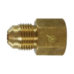 704046-0402 Adapter, 1/4-in SAE 45-deg Male Flared x 1/8-in FIP, Brass