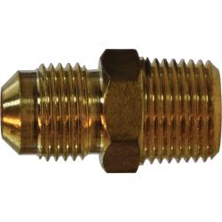 704048-0402 Half Union Adapter, 1/4-in SAE 45-deg Male Flared x 1/8-in MIP, Brass