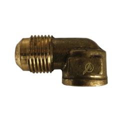 704050-0608 90-deg Elbow, 3/8-in Male 45-deg Flared x 1/2-in FIP, Brass