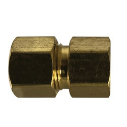 704822-0606 Coupling, 9/16 in Female Flared x 3/8 in Compression, Brass