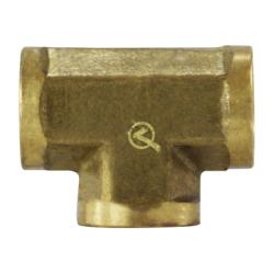 706201-04 Pipe Tee, 1/4-in FIP x 1/4-in FIP x 1/4-in FIP, Brass
