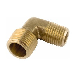 706235-0602 90-deg Reducing Male Elbow, 3/8-in Male NPTF x 1/8-in Male NPTF, Lead-Free Brass