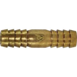 707014-04 Splicer, 1/4-in Hose Barbed x 1/4-in Hose Barbed, Brass