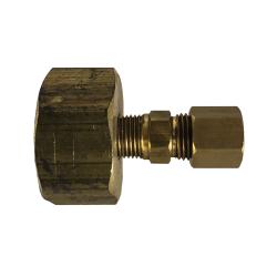 737422-1206 Adapter with Gasket, 3/4-in Female Garden Hose x 3/8-in Compression, Lead-Free Brass