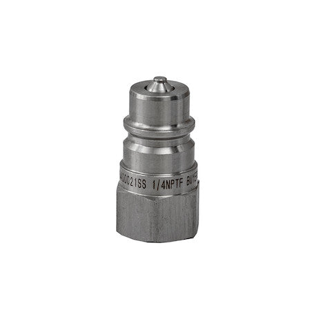 B400021SS Hydraulic Coupler, MALE, SST, 1/4in NPTF, 1/4in BODY