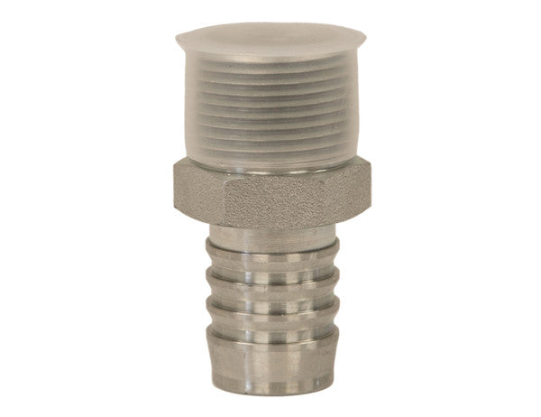 BCA20180 Suction Hose Barbed Adapter 1-1/4 Inch Male NPT x 1-1/4 Inch Hose Barb