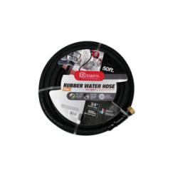 AVAWB-075-150GH50 Water Hose with Fittings, 3/4 in Nominal, 50 ft L, 150 psi, Rubber Tube, Black