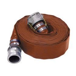 BRLAY-200-CASS Water Discharge Lay Flat Hose Assembly with C/E Camlock, 2 in Nominal, 50 ft L