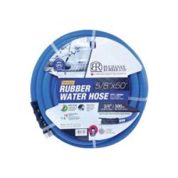 BSWBLT-063-150GH50 Water Hose with Fittings, 5/8 in Nominal, 50 ft L, 150 psi, Rubber Tube, Blue