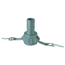 CGC-200-A1S Cam and Groove Coupler with Stainless Steel Handle, 2 in Type C x 2 in Hose Barbed, Aluminum