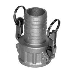 CGCHK5-200CR-A1 Type C Cam and Groove Crimplok Quick Locking Coupler, 2-in Female Cam x 2-in Hose Barbed, Aluminum